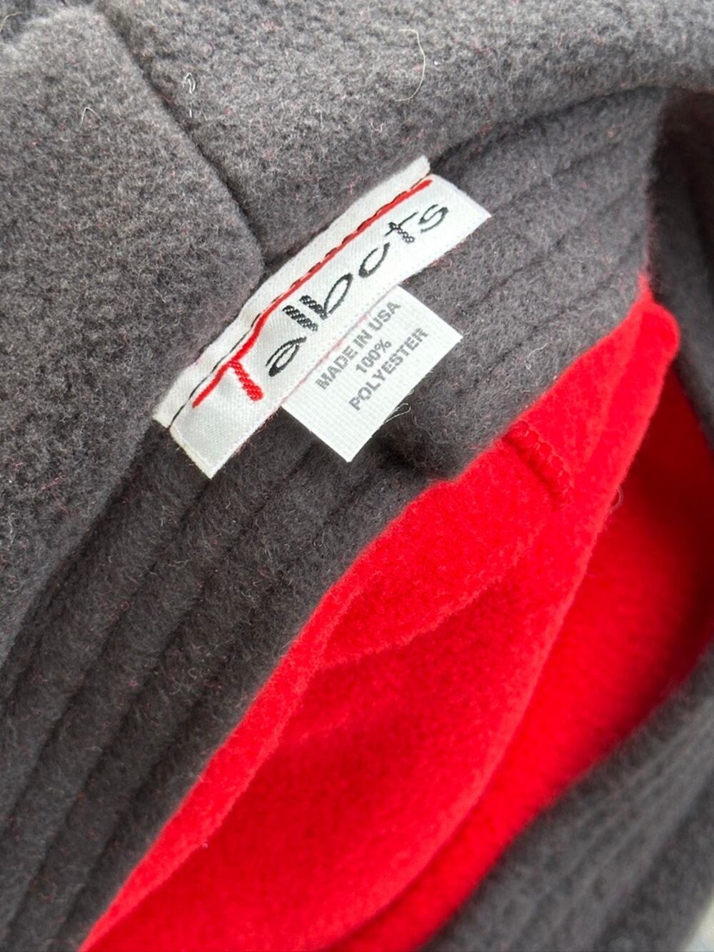 Talbots Red Black Cloche Hat Rolled Brim Vintage Style Made in USA 22 Inch